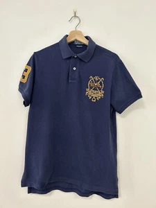 POLO RALPH LAUREN MENS NAVY BLUE POLO SHIRT - Sz M Custom Slim Summer 3 Emblem - Bild 1 von 8