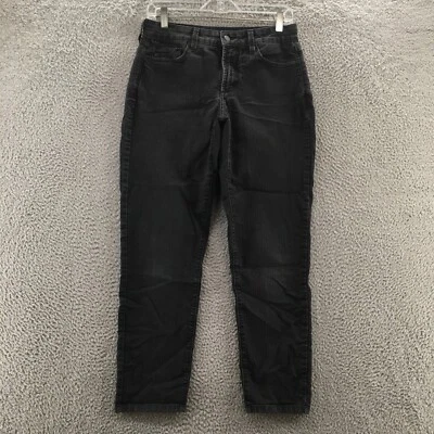 NYDJ Ankle Jeans Womens 6/40 (actual 30x28) Black Cotton Blend Mid Rise Zip Fly - Image 1 of 4