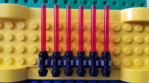 LEGO Lightsaber x6 Trans RED Star Wars Kylo Ren Clone Wars Weapon Blade Vader - Picture 1 of 2