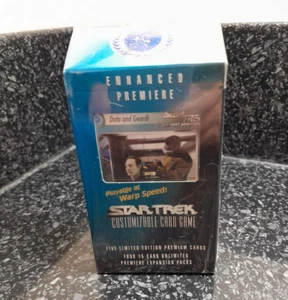 Star Trek CCG's The Next Gen Enhanced Premiere Data & Geordi 4 x Packs Sealed - Picture 1 of 6