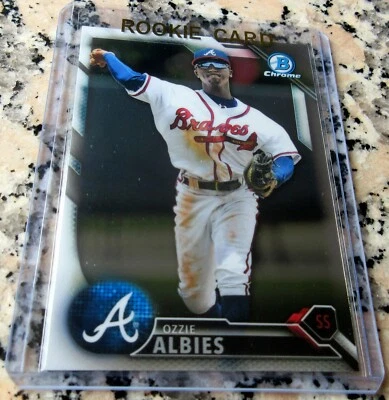 OZZIE ALBIES 2016 Bowman CHROME Rookie Card RC Atlanta Braves HR Power🔥🔥🔥$$$ - Image 1 of 2