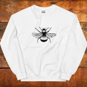 HUMMELBIENEN ILLUSTRATION UNISEX RUNDHALSAUSSCHNITT SWEATSHIRT WISSENSCHAFT IMKEREI NATUR - Bild 1 von 5