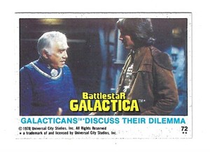 1978 Topps Battlestar Galactica #72 Galacticans discuss their dilemma