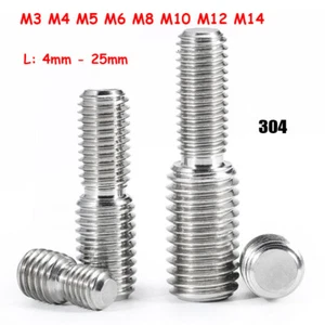 M3 M4 M5 M6 M8-M14 Doppelend Außengewinde Schraube Reduzierstück Fitting Adapter - Picture 1 of 4