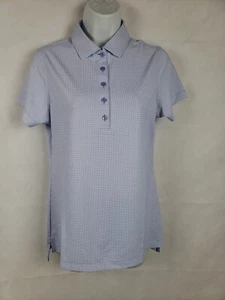 Peter Millar Button sun protection Rash Guard Polo Purple Herringbone S - Picture 1 of 8