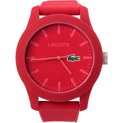 LACOSTE 2010764 12.12 RED DIAL RED SILICONE STRAP MENS WATCH - Image 1 of 3