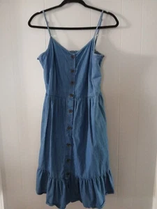 Japna Y2K Denim Spaghetti Strap Summer Dress - Picture 1 of 6