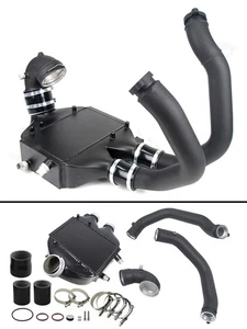 High Flow Top Mount Intercooler + Charge Pipes For BMW M3 F80 M4 F82 M2 F87 S55 - Picture 1 of 24