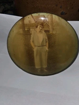 Vintage Antique Celluloid Button Framed Picture - Image 1 of 4