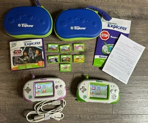 2-LeapFrog Leapster Explorer Learning Game System w/8 Games & Accessories READ - Picture 1 of 14