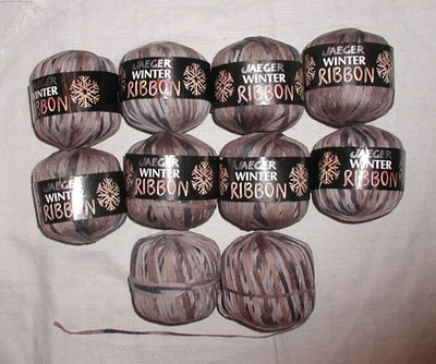 Hilo de cinta de invierno Jaeger vintage, hecho en Italia, color 750, lote de 10 bolas Foto 1 de 2