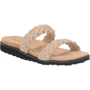 Easy Street Women Susi Braided Double Strap Slide Sandals US 8.5M Cream Beige - Picture 1 of 6