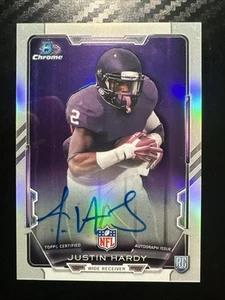 2015 Bowman - Chrome Rookie Autographs Justin Hardy #RCRA-JHA Refractor (AU, RC) - Bild 1 von 2