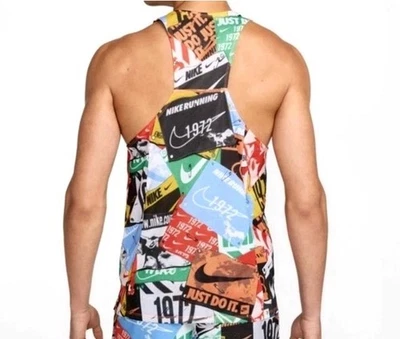 $50 Nike Dri-Fit Men’s S Fast Run Energy Running Singlet Graphic HJ4160-803 Rare - Image 1 of 4