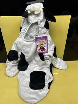 Baby Bunting Sack Size 0-9 Mo Black & White Halloween Cow Costume Hooded New - Image 1 of 4
