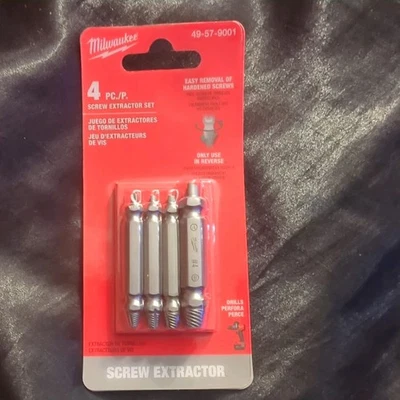 Milwaukee Tool 49-57-9001 M2 Hard Screw Extractor 4Pc Set - Image 1 of 3