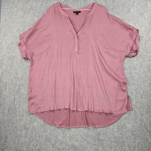 Lane Bryant Damen Plus Bluse rosa Größe 26/28 leichte strukturierte Knopfleiste - Bild 1 von 9