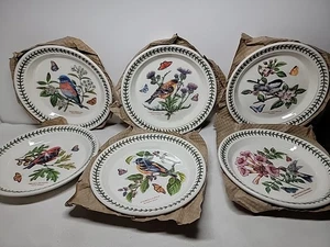 Portmeirion Botanic Garden Birds Plates 8" Set of 6 - Picture 1 of 6