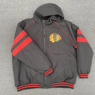 Chicago Blackhawks Jacket Mens 2XL NHL Hockey Puffer Hooded Winter Coat - Image 1 of 4
