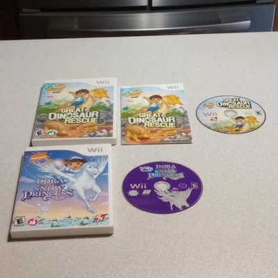 Go, Diego, Go Great Dinosaur Rescue (Nintendo Wii)& Dora saves the snow Princess - Image 1 of 4