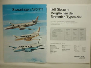 8/1970 PUB SWEARINGEN AIRCRAFT SAN ANTONIO MERLIN IV III MERLIN IIB GERMAN AD - Picture 1 of 1