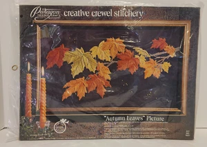 Vintage Paragon Creative Crewel Stichery Kit # 0221 "Autumn Leaves" - Picture 1 of 2