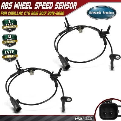 Sensor de velocidad de rueda ABS para conductor y pasajero delantero 2 piezas para Cadillac CT6 2016-2020 Foto 1 de 4