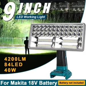 Cordless Tool Work Light Lamp LED Flashlight For Makita BL1830 18V Liion Battery - Picture 1 of 12