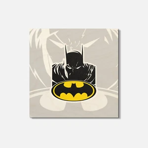 Batman VS Joker Cartoon 4'' X 4'' Square Wooden Coaster - Picture 1 of 3
