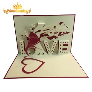 New 3D Pop Up Love Greeting Card Valentine Birthday Anniversary Gift, USA - Picture 1 of 3