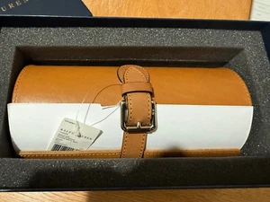 Ralph Lauren Cuero Marrón Tostado Toledo 3 Reloj Estuche Rollo Caja Nuevo PVP £395 - Imagen 1 de 3
