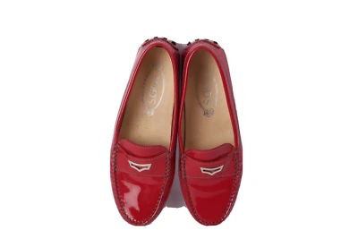 Tod's Mocasín Zapatos para Conducir Tomate Rojo Charol Para Mujer Moda Talla 36 Foto 1 de 4