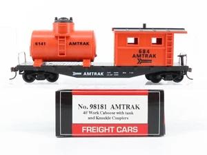 HO Scale Model Power 98181 Amtrak 40' Work Caboose #684 w/ Tank - Picture 1 of 10