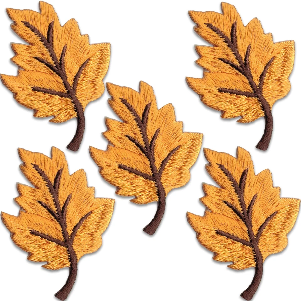 Parches de hojas de otoño (paquete de 5) apliques de parche bordados de hierro de Halloween  Foto 1 de 4
