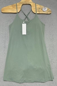 Gym Rainbow Athletic Dress with Attached Shorts and Padded Bra Green Size XL - Picture 1 of 7