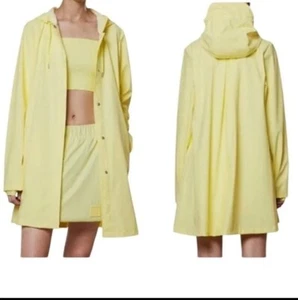 RAINS A-Line Women’s Waterproof Raincoat Hood & Built In Cap Sz XL Color:Straw - Picture 1 of 5