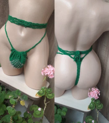Cuerda de traje de baño para playa. Tanga. Talla M. Hecho a mano. Foto 1 de 4