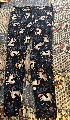 Leggings florales unicornio Lularoe TC2~EC~ Foto 1 de 4