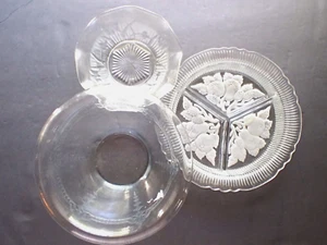 VINTAGE 1940's (est. circa) LOT of (3) THREE Bowls with Delicate Designs! - Picture 1 of 11