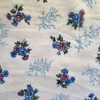 White Flannel with Blue Flowers - 1 yard 16 inched