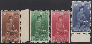 NEW ZEALAND 1953-54 QUEEN ELIZABETH II ON HORSEBACK SET MNH HIGH VALUE RARE - Picture 1 of 2