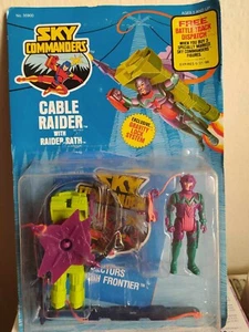 1987 Sky Commanders Cable Raider with Raider Rath by Kenner NOC - Picture 1 of 9