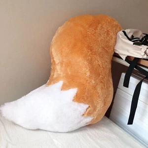 Cute 80cm Fox Tail Plush Pillow Cushion Soft Stuffed Toy Home Decor Snap Pillow - Picture 1 of 4