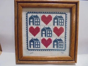 Stitchery in 6x6 Frame 1998 From a Kit - Picture 1 of 7