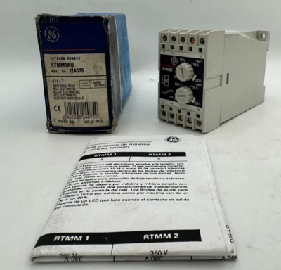 GE RTMM1AU ELECTRONIC RELAY REF NO:124075 - Image 1 of 4