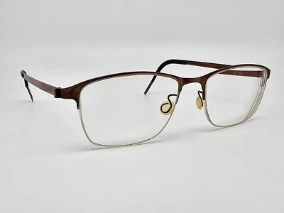 Lindberg No. Anteojos semi-sin montura 055/32AI 7355 Col.PU12 tira titanio marrón Foto 1 de 4