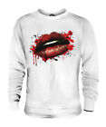 Grunge Lips Printed Unisex Sweater Hipster Swag Graphic Kiss Top Fashion Tongue