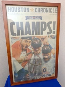 2017 Houston Chronicle Astros World Series Champions Newspaper 11/2/17 Framed - Picture 1 of 6