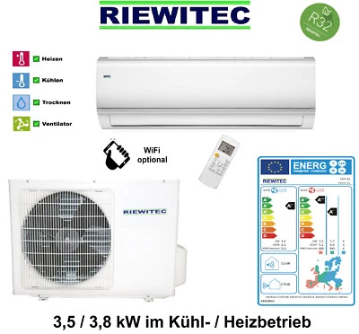 Split Klimaanlage 3,5 / 3,8 kW, Wärmepumpe kühlen & heizen, A++ / A+, WiFi ready - Bild 1 von 4