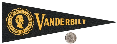 Vintage 1950s Hormel Mini Pennant VANDERBILT UNIVERSITY COMMODORES Nashville TN Cover